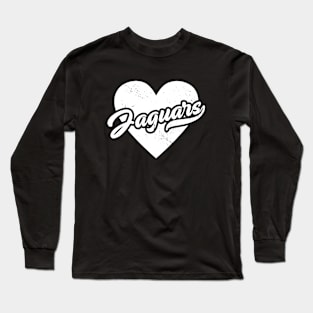 Vintage Jaguars School Spirit // High School Football Mascot // Go Jaguars Long Sleeve T-Shirt